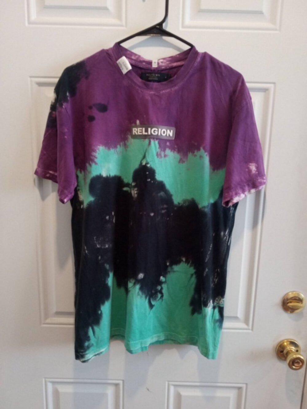 Religion London Men's graphic Colorblock Tshirt Size M